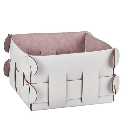 ADJ Корзинка Shlesser, 13x13xH8 см., цвет: устричный/пепельная роза