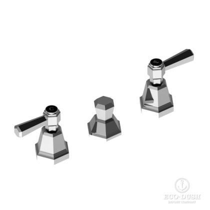 Stella Eccelsa Leve Смеситель для биде на 3 отверстия 3600, без излива, с донным клапаном, цвет: хром