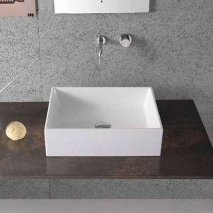 Globo Forty3 Раковина 50х37х14 см, без отв., цвет: белый