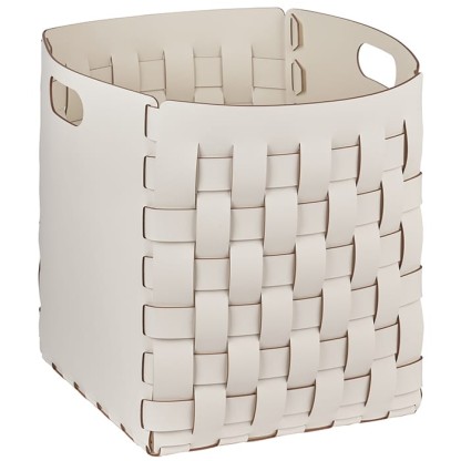 ADJ Корзинка Bottega, 35x35xH40 см., цвет: белый/панна котта