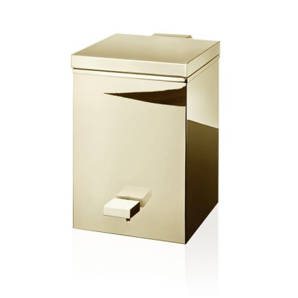 Decor Walther TE 75 SC Ведро 17.5x21x26.5см, с педалью и крышкой, softclose, напольное, цвет: золото