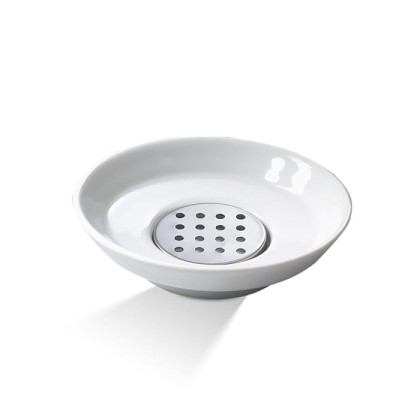 Decor Walther DW 550 Мыльница настольная, фарфор, цвет: белый / хром