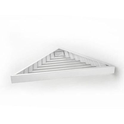 3SC SK Полочка-решетка 36х18хh3см, угловая, цвет: белый матовый