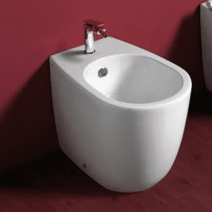 Simas Bormio Биде  приставное  с 1-м отверстием под смеситель 54х35 см, цвет: белый