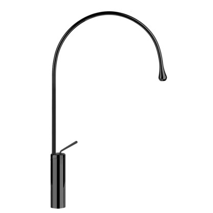 Gessi Goccia Смеситель для раковины на 1 отверстие, высокий, излив 387мм R=197, цвет: black XL