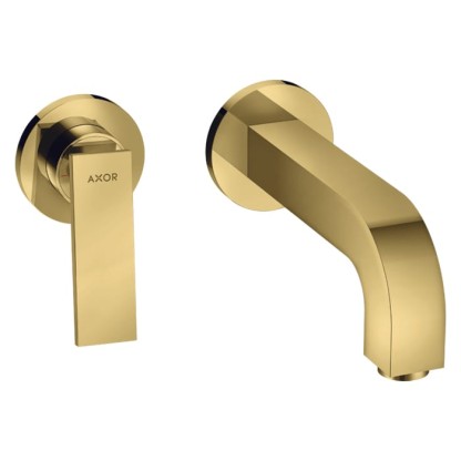 Axor Citterio Смеситель для раковины 220, встраиваемый, излив: 22см., цвет: полированное золото