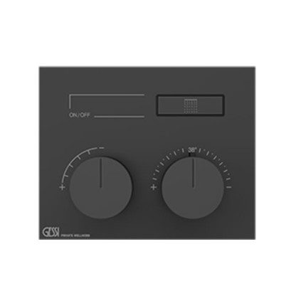 Gessi Hi-Fi Термостат для душа, 1 источник, внешняя часть, цвет: Black Metal Brushed PVD