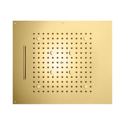 Bossini Dream/3 Верхний душ 57х47см., потолочный, 3 режима: дождь, каскад, туман, LED (синий), цвет: золото