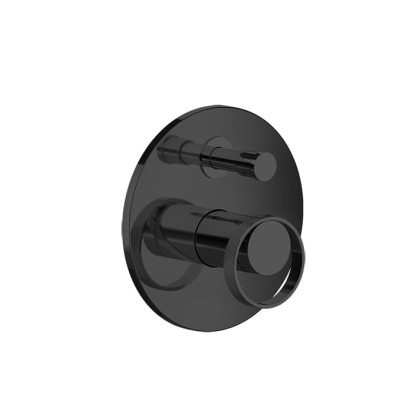 Gessi Anello Смеситель для душа, встраиваемый, на 2 выхода с перекл. (внешние части), цвет: Black Metal Brushed PVD