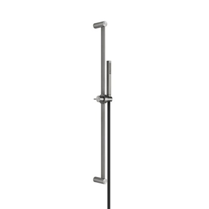 Gessi Shower316 Штанга в комплекте с душевой лейкой с легкой очисткой, шланг 1,50м, цвет: шлифованная сталь