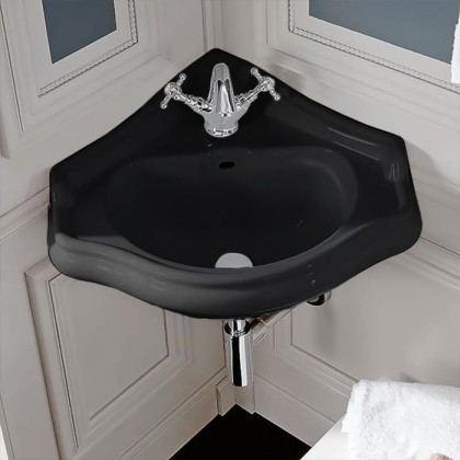 Kerasan Retro Раковина 40х40х56 см, 1 отв., цвет: черный