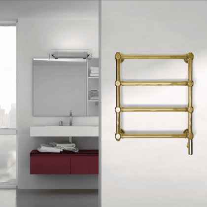 Irsap Minuete Полотенцесушитель электрический 54х59.6х6см, цвет: золото