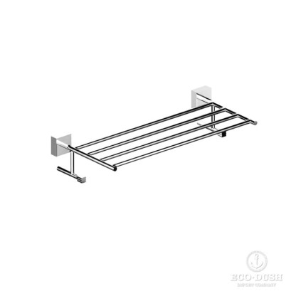 Stella Casanova Полочка стеклянная под зеркало, подвесная, цвет: хром