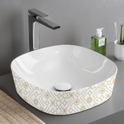 Artceram Ghost Раковина ?42 см, без отв., без перелива, на столешницу, цвет: белый глянцевый, декор: El moro