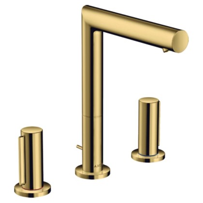 Axor Uno Смеситель для раковины 200, на 3 отв., с донным клапаном, zero, цвет: полированное золото