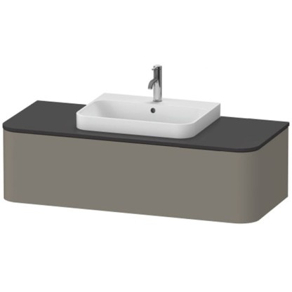 Duravit Happy D.2 Plus Тумба подвесная 130x55х35.4см, с раковиной и 1 ящиком, цвет: stone grey satin matt