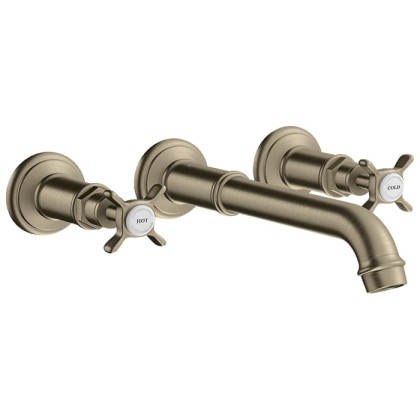 Axor Montreux, Смеситель для раковины, на 3отверстия, СМ, внешняя часть, цвет: никель шлифованный