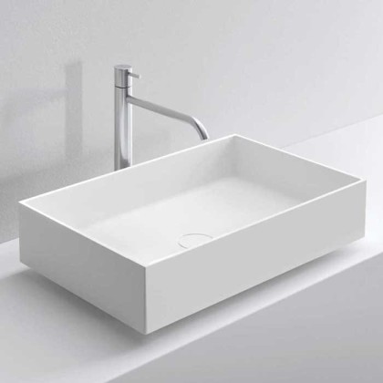 NOORTH milldue edition Раковина 63х38х12.2 см, без отв., накладная, цвет: белый