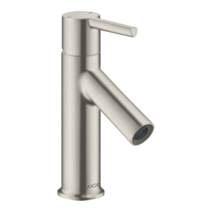 Axor Starck Смеситель для раковины 80, на 1 отв., с донным клапаном, цвет: сталь