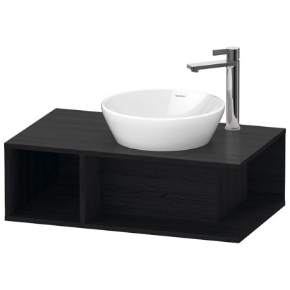 Duravit D-Neo Тумбочка подвесная компакт 80x48х26 см., раковина, 1 открытое отделение на левой стороне, цвет: Black Oak