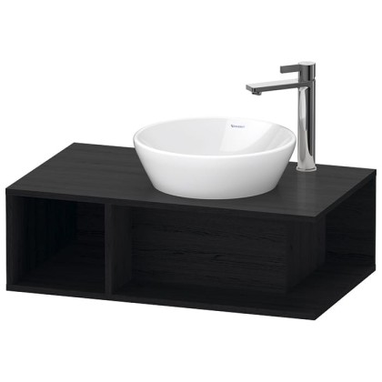 Duravit D-Neo Тумбочка подвесная компакт 80x48х26 см., раковина, 1 открытое отделение на левой стороне, цвет: Black Oak