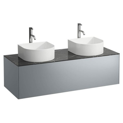 Laufen Sonar Тумба под раковину, 117.5х45.5х34см., 1 ящик, с отверстием слева и справа, совместим с раковинами-чашами 812340, 812341, 812342, 812343, цвет: титан и черный мрамор