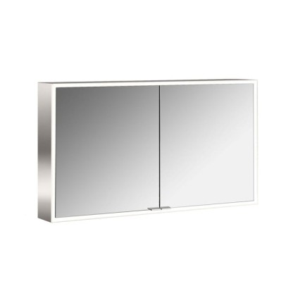 Emco Prime Зеркальный шкаф 120см., с подсветкой LED Facelift навесная модель, 2-дверки, IP 20 задняя панель  цвет белый