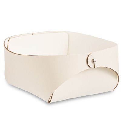 ADJ Корзинка Flora, 15x15xH7 см., цвет: панна котта/белый