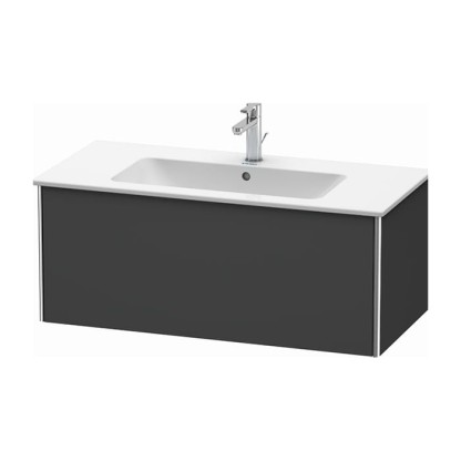 Duravit XSquare Тумба подвесная, 101х47.8х40см, с раковиной, с 1 выдв ящик, цвет: графит матовый