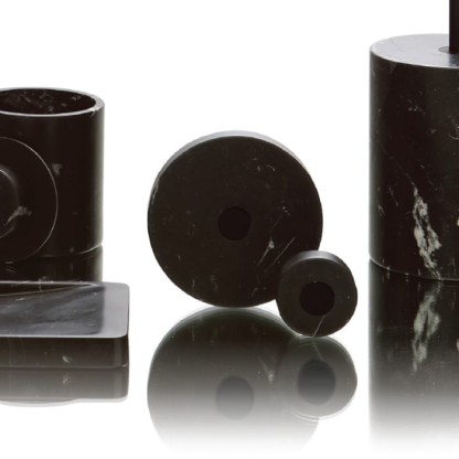 Bertocci Carrarino Крючок, подвесной, d11х8см., цвет: черный мрамор/розовое золото