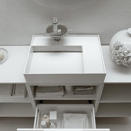 Laufen Kartell Раковина 60х46х12 см, 1 отв., без перелива, полка справа, цвет: белый