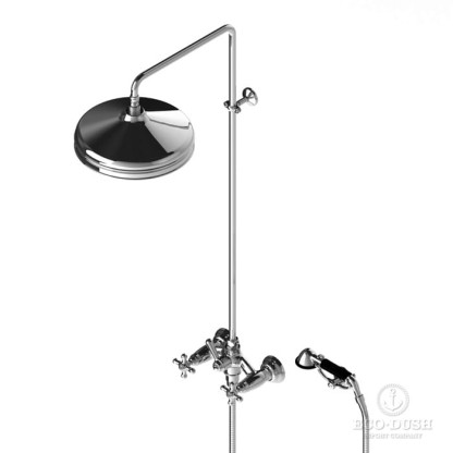 Stella Roma Душевой комплект 3284/301/314A-300: смеситель, штанга+ручной+верхний душ 300мм, цвет: хром