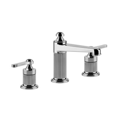 Gessi Venti20 Смеситель для раковины на 3 отверстия, высота излива 98 мм., в комплекте с донным клапаном, цвет: хром