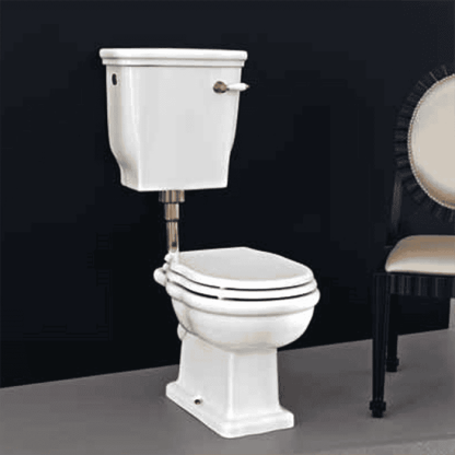 Artceram HERMITAGE Унитаз приставной слив в пол, 36х55см, с крепежом в комплекте, цвет: белый/бронза