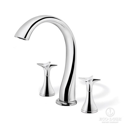 Stella 130 Смеситель для раковины на 3 отверстия 3225, с донным клапаном, цвет: хром