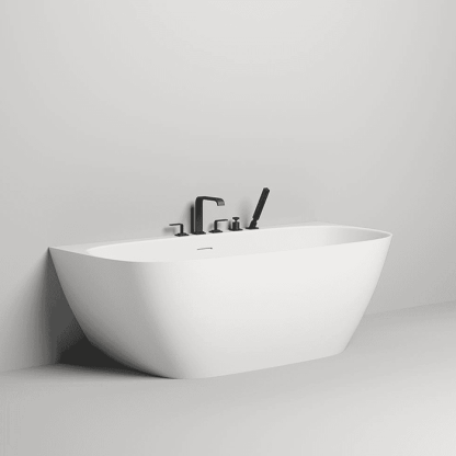 Salini Sofia Wall 160 Ванна пристенная 160х80х59см., донный клапан "Up&Down", сифон, слив-перелив, опорная рама, материал: S-stone, цвет: белый матовый