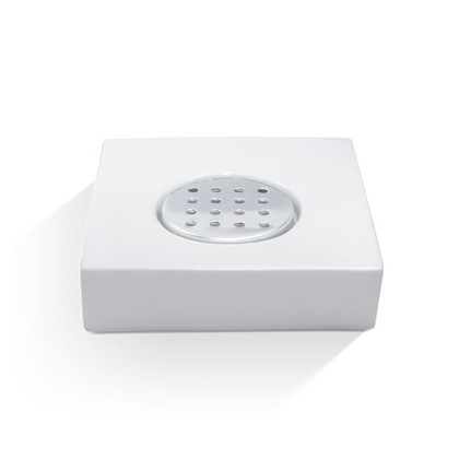 Decor Walther DW 604 Мыльница настольная, фарфор, цвет: белый / сталь полированная