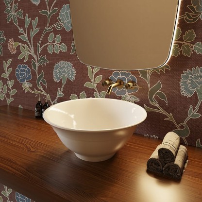 TW collection Раковина ?46см., накладная, без перелива, цвет: белый глянцевый