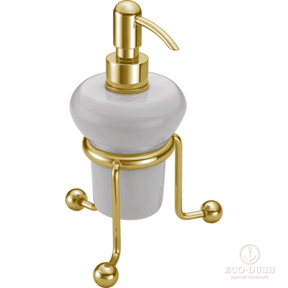 HUBER Croisette Дозатор настольный, цвет: золото/керамика