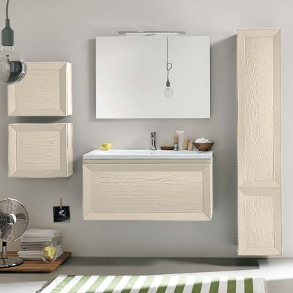 EBAN Paola Комплект мебели 101 см, с раковиной Clever  и зеркалом Filo подвесной, Цвет: PERGAMON