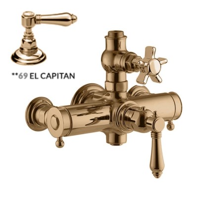 Nicolazzi Termostatico Смеситель для душа, настенный, термостатический, цвет: бронза