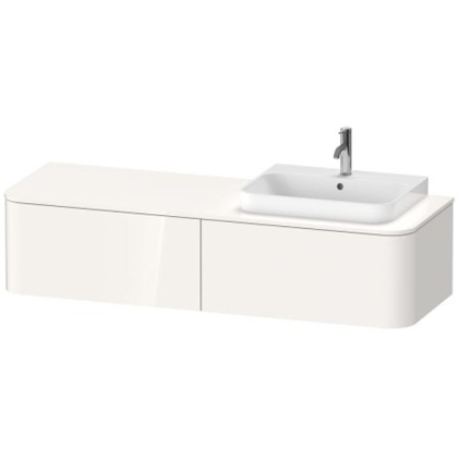 Duravit Happy D.2 Plus Тумба подвесная 160x55х35.4см, с раковиной и 2 ящиками, DX, цвет: белый глянцевый