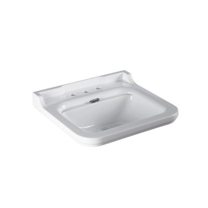 Kerasan Waldorf Раковина 60х55 см, 3 отв., керамическая, цвет: белый/хром