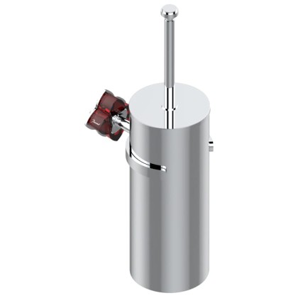 THG P?tale de cristal rouge Ёршик для туалета, подвесной, цвет: хром/красный хрусталь