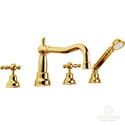 CISAL Arcana America Смеситель на борт ванны на 4 отверстия, цвет: золото