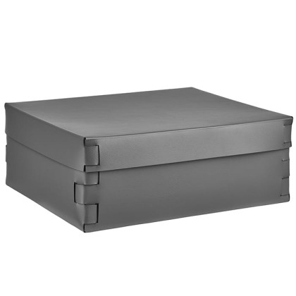 ADJ Коробка Snob, 36x30xH13,5 см., цвет: серый/черный