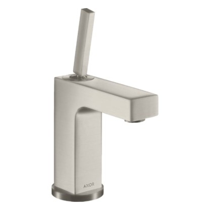 Axor Citterio Смеситель для раковины 110, на 1 отв., излив 10.4см., без донного клапана, цвет: сталь