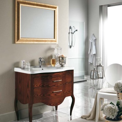 EBAN Sonia Комплект мебели 95 см c зеркалом Anastasia, напольный, цвет: NOCE