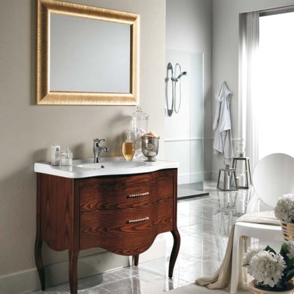 EBAN Sonia Комплект мебели 95 см c зеркалом Anastasia, напольный, цвет: NOCE