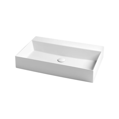 Azzurra Elegance Squared Раковина подвесная/накладная, 81x45xH12,5 см, без отв., цвет: Bianco lucido